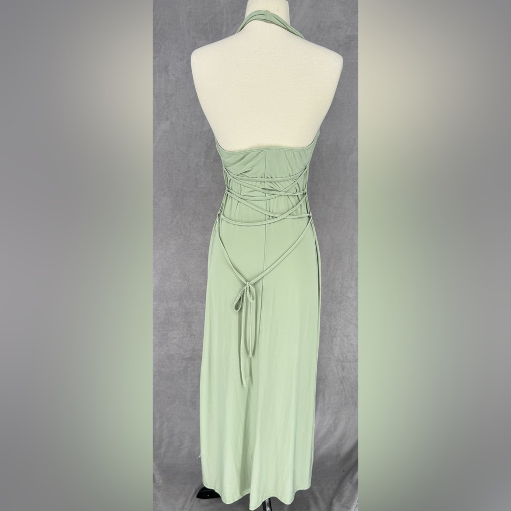 ASOS Sage Green Halter Maxi Dress - Picture 5 of 7